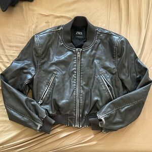 Zara Black Bomber Jacket for Women